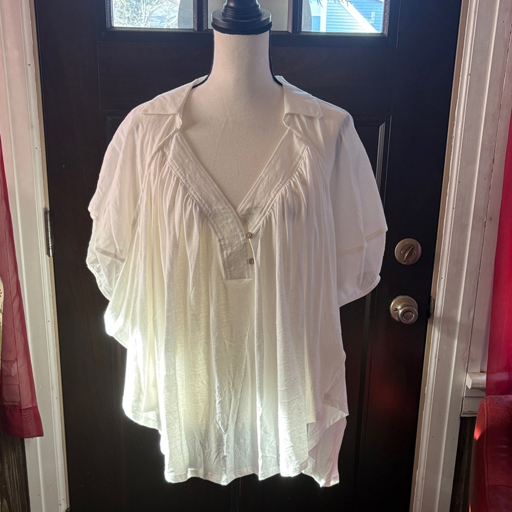 We The Free White Boho Blouse